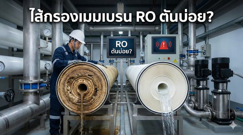 ไส้กรองเมมเบรน RO ตันบ่อย? เจาะลึกสาเหตุและวิธีล้างเมมเบรน (CIP) ที่ถูกต้อง